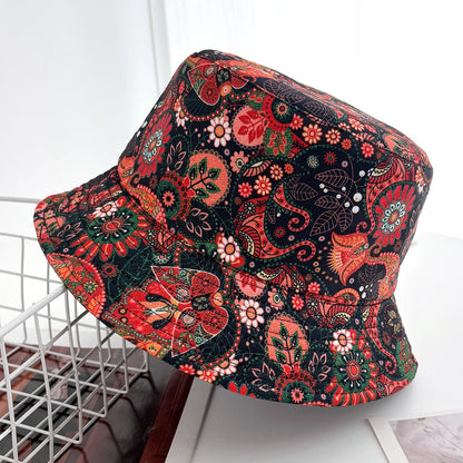 Leaf Pattern Fisherman Bucket Hat