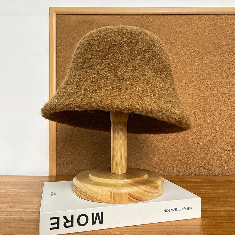 Women's Oversized Sherpa Winter Bucket Hat
