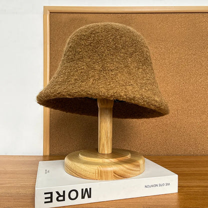 Women's Oversized Sherpa Winter Bucket Hat
