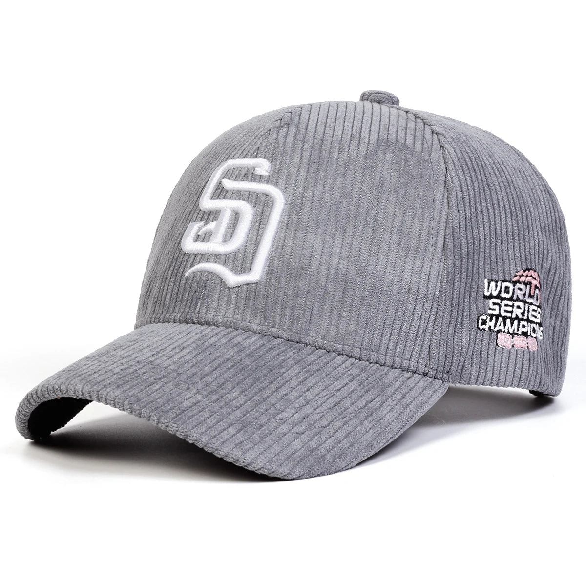 Unisex SD Letter Embroidery Corduroy Baseball Caps