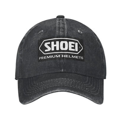Shoei Motorcycle Helmets Washed Denim Baseball Cap
