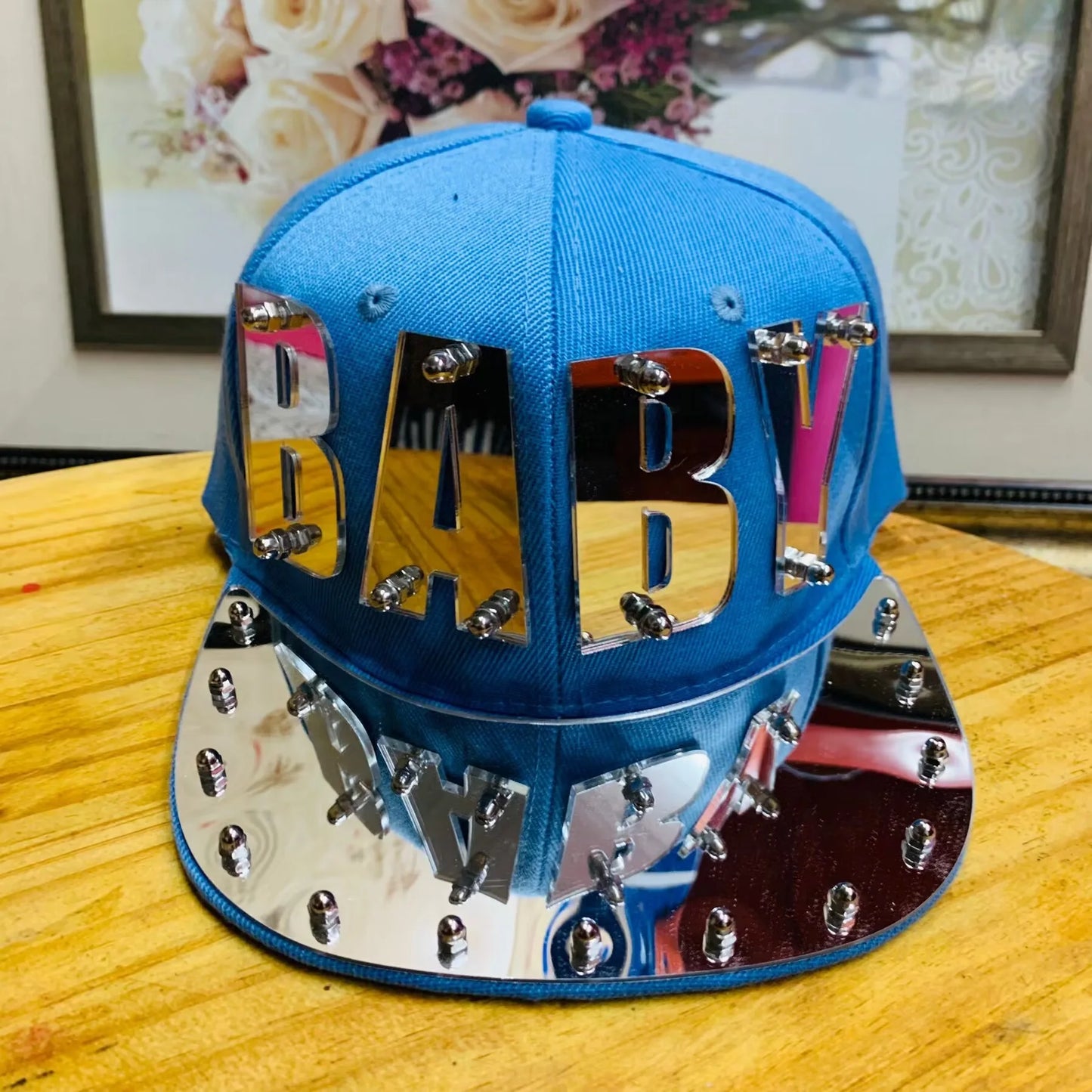 Unisex Heavy Letter Sequin Hip-Hop Cap
