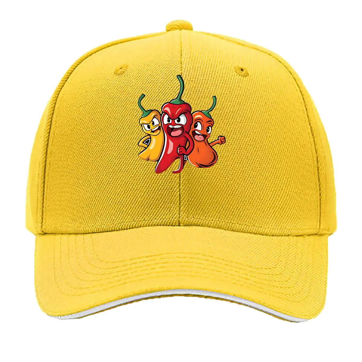 Colorful Cartoon Chili Vinyl Sticker Hip Hop Sandwich Baseball Cap