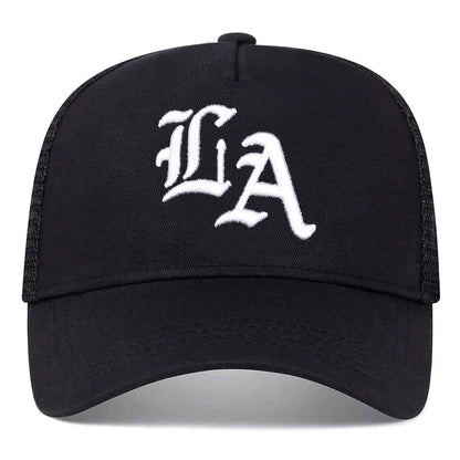 Unisex LA Letter Embroidery Baseball Net Caps
