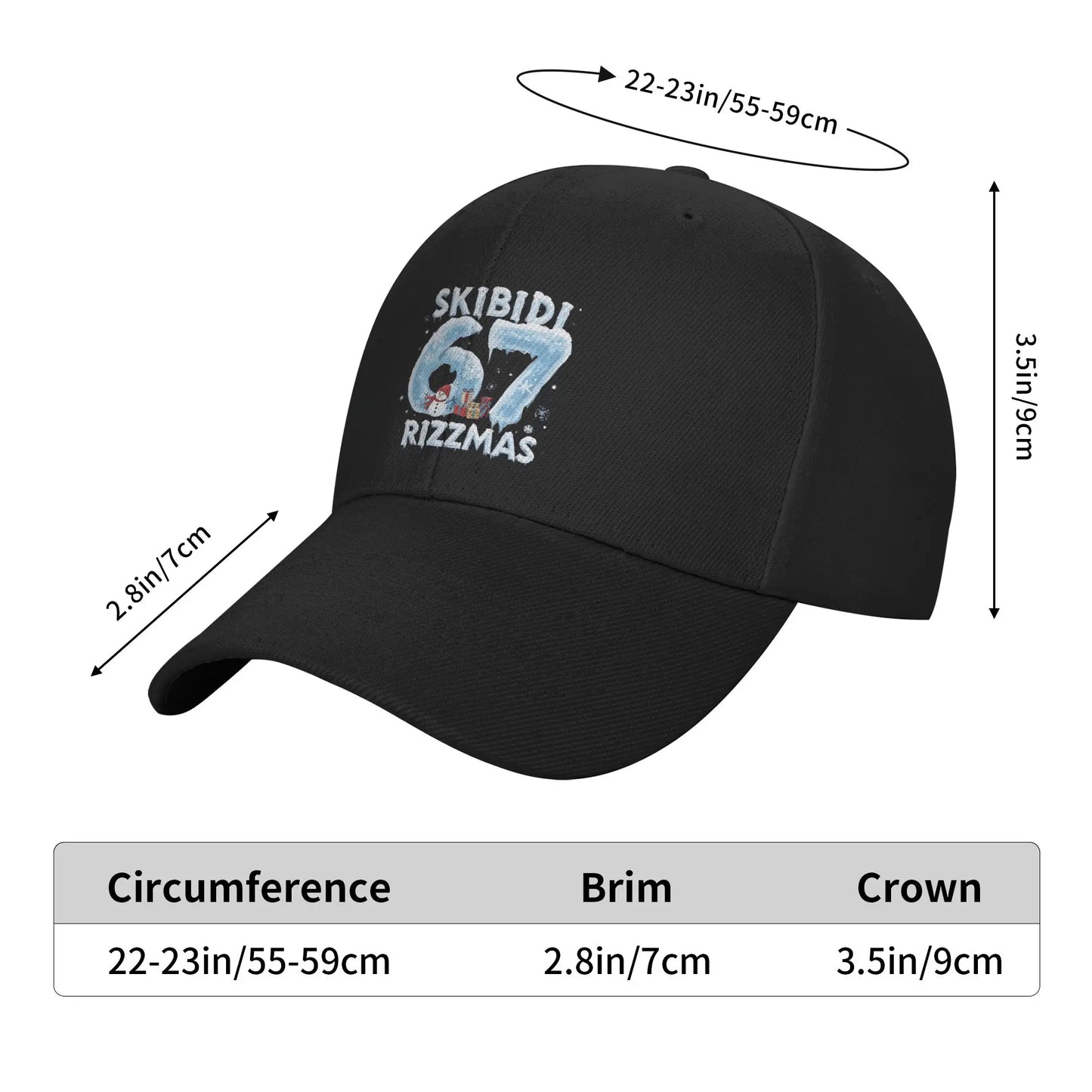 Skibidi Rizzmas Funny Meme Street Style Baseball Cap