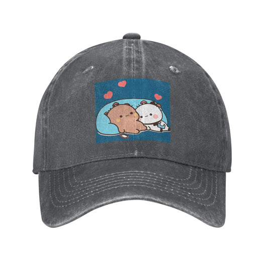 Bubu Dudu Panda Washed Denim Adjustable Baseball Cap