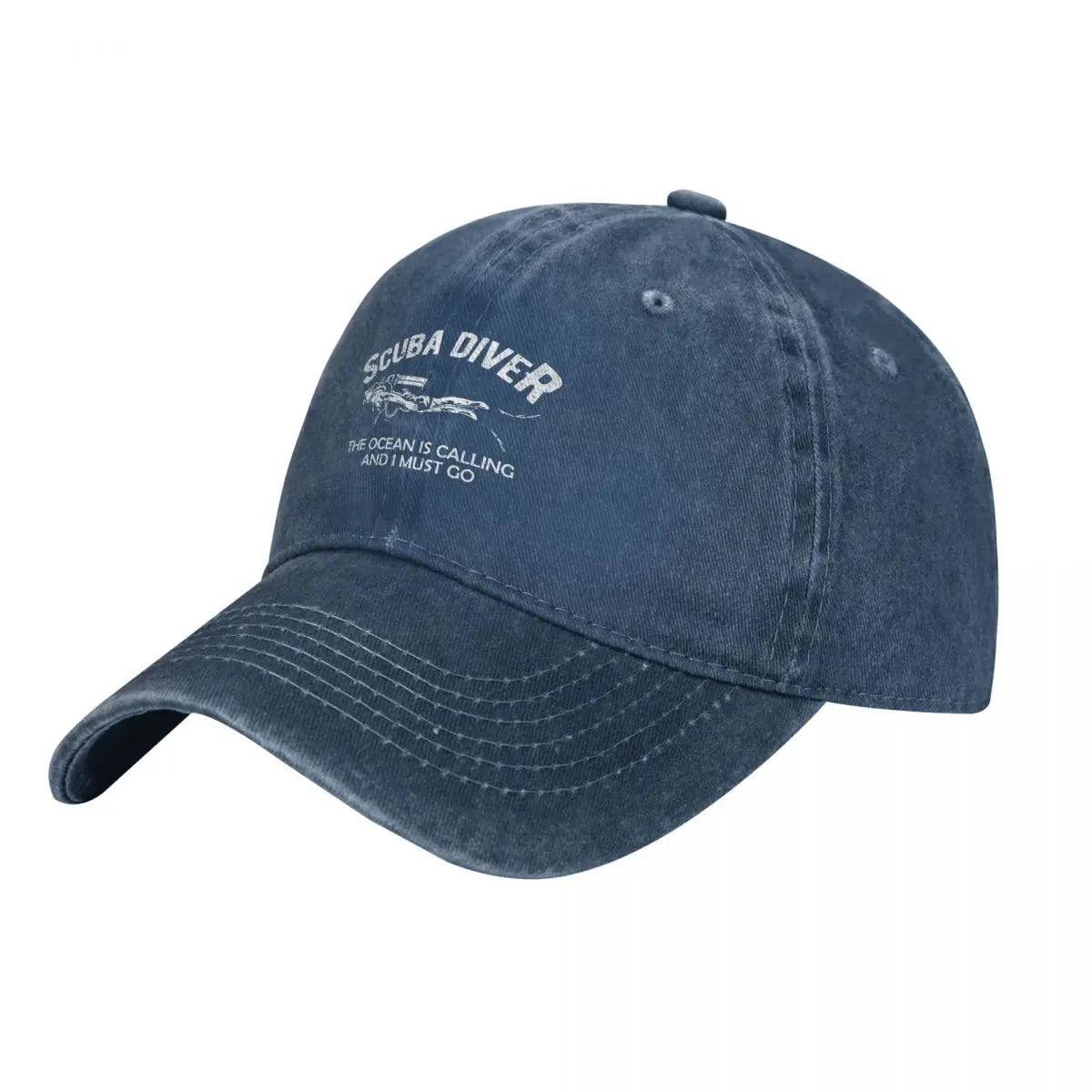 Vintage Washed Scuba Diving Cotton Baseball Cap