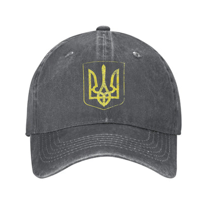 Zelensky Gold Trident Ukraine Flag Baseball Cap