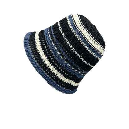 Foldable Colorful Breathable Hollow Knitted Bucket Hat