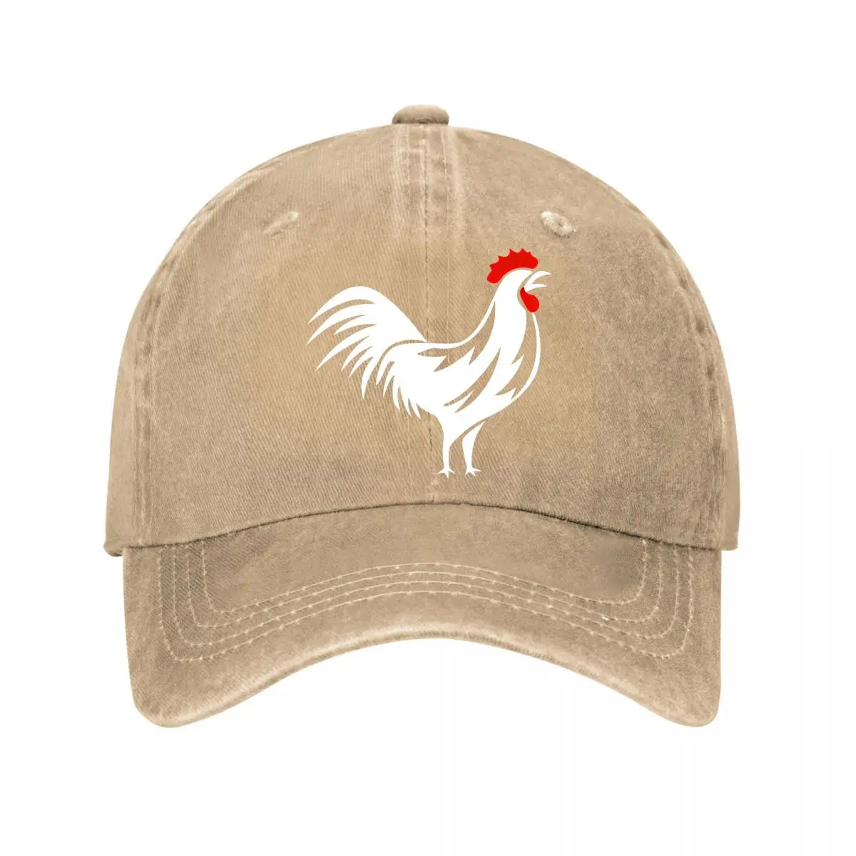 Vintage Rooster Washed Cotton Adjustable Baseball Cap