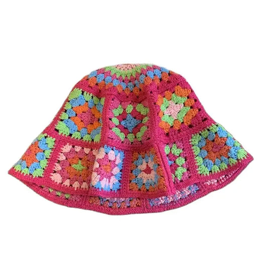 Colorful Crochet Woolen Bucket Hat