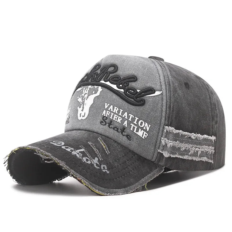 Vintage Distressed Washed Embroidered Baseball Cap