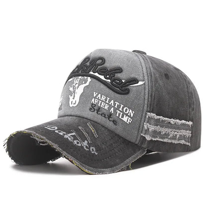 Vintage Distressed Washed Embroidered Baseball Cap