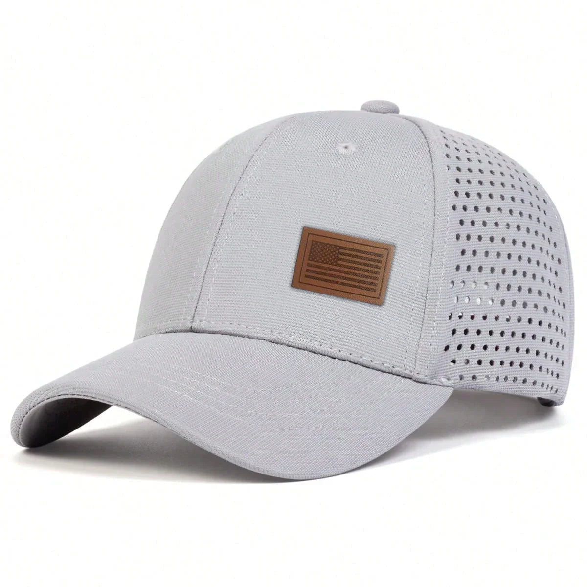 Unisex American Flag Label Baseball Net Caps