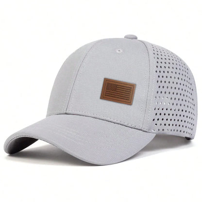 Unisex American Flag Label Baseball Net Caps