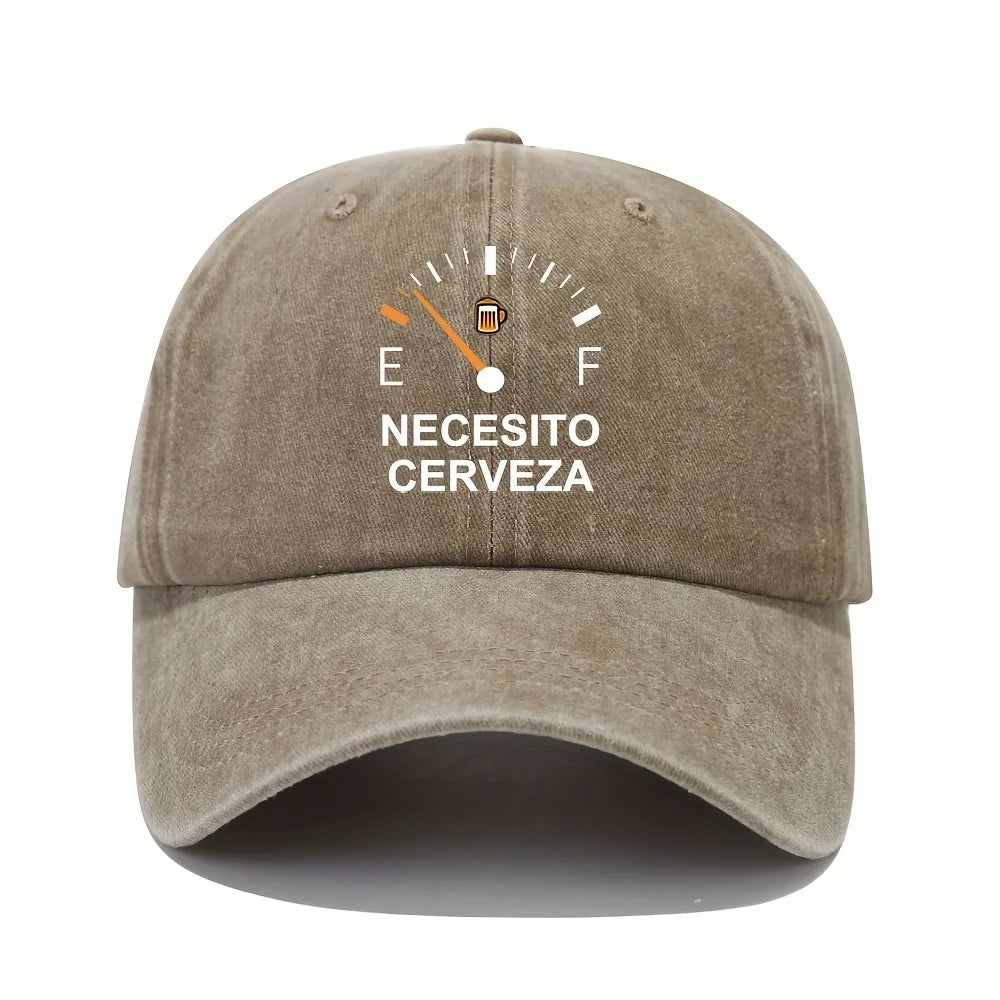 Necesito Cerveza Pattern Vintage Baseball Cap