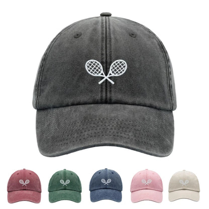 Retro Crossed Tennis Racket Baseball Cap