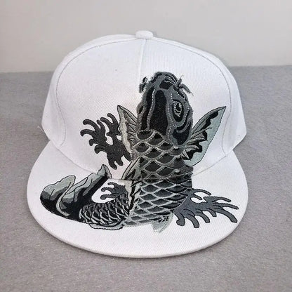 5 Panel 3D Animal Embroidery Snapback Cap