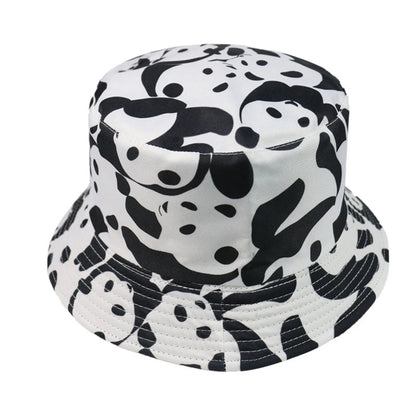 Cute Panda Cat Double-Sided Bucket Hat