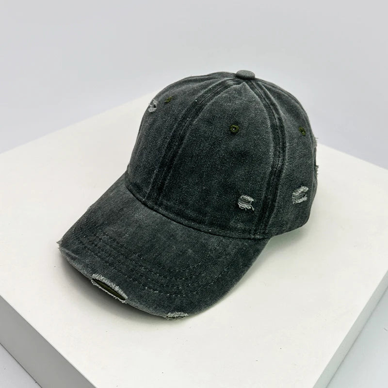 Broken Style Solid Vintage Baseball Cap
