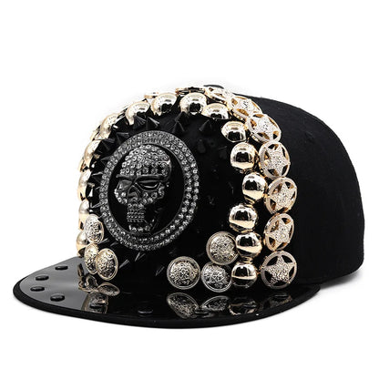 Luxury Rivet Punk Snapback Cap