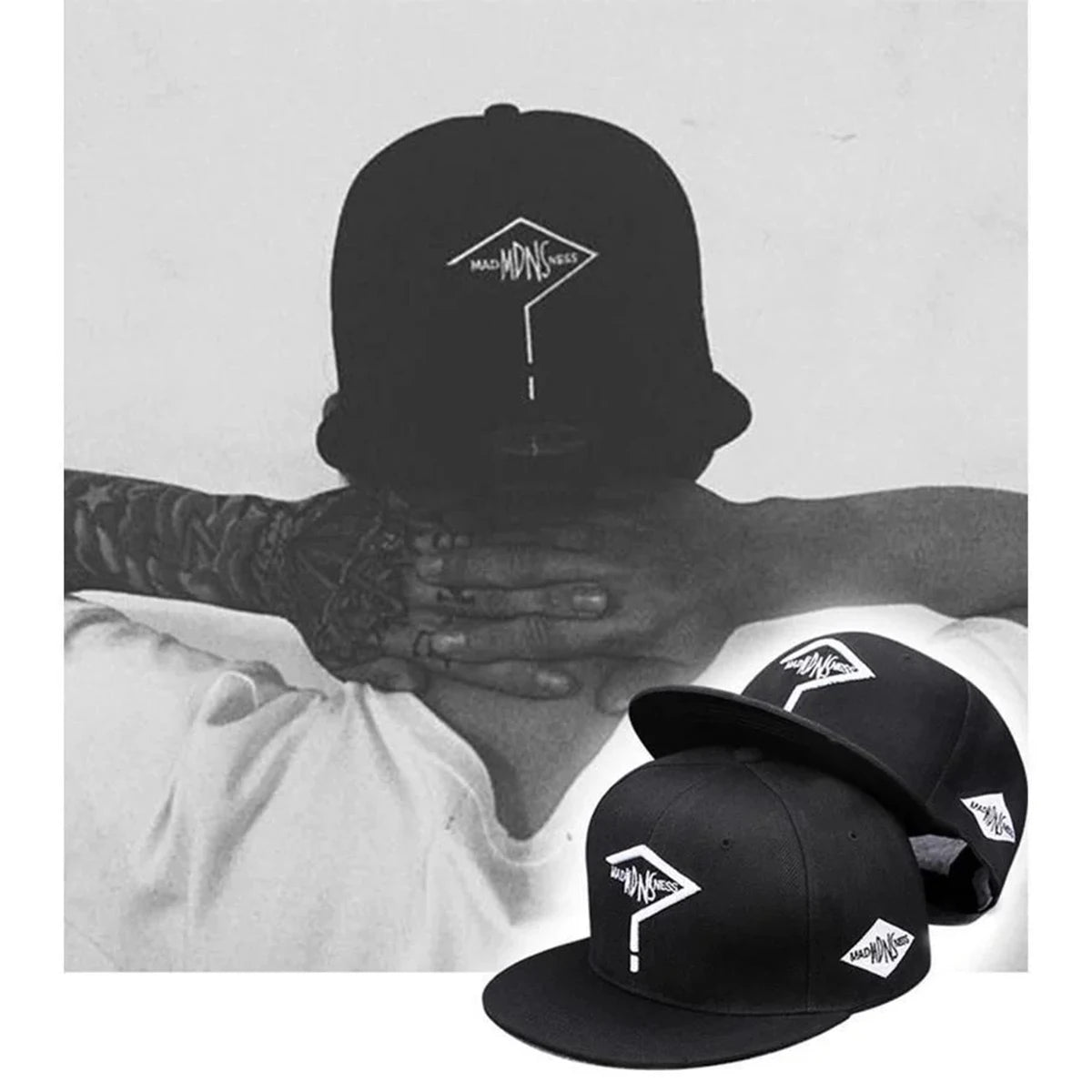 Arrow Eye Letter Embroidery Snapback Cap