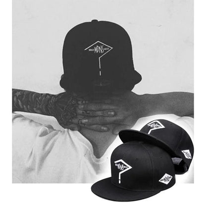 Arrow Eye Letter Embroidery Snapback Cap