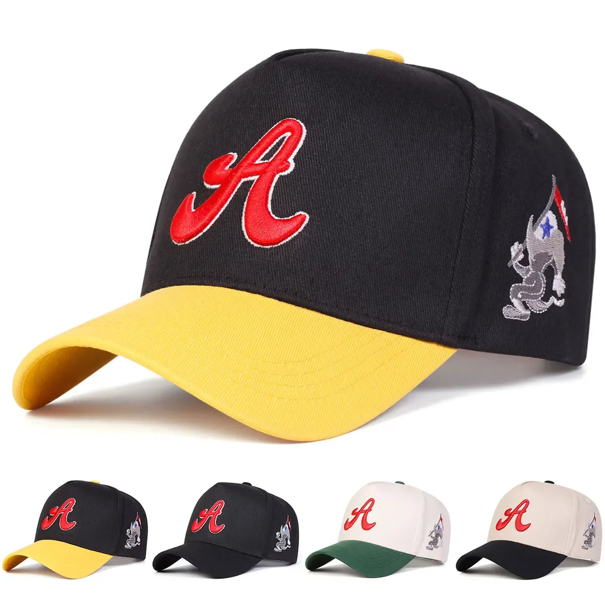 Unisex A Letter Embroidery Casual Trucker Baseball Cap