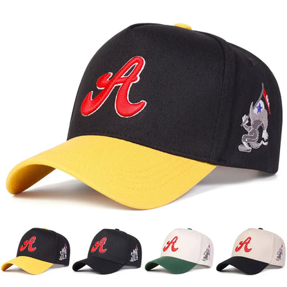Unisex A Letter Embroidery Casual Trucker Baseball Cap