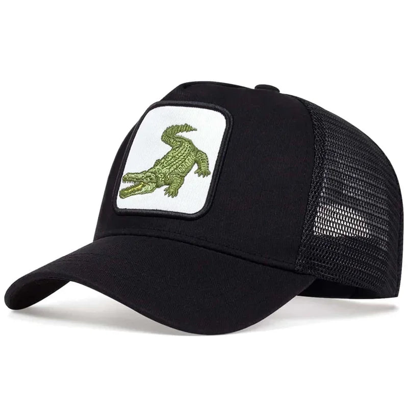 Unisex Crocodile Embroidery Baseball Net Caps