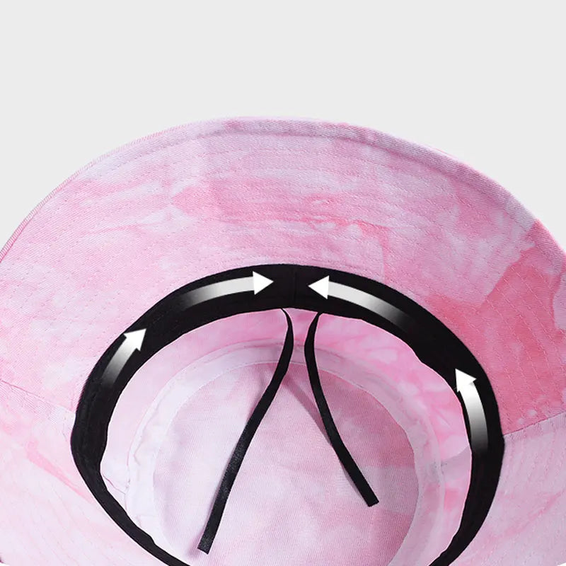 Xinbaoguan Tie Dyed Short Brim Summer Bucket Hat