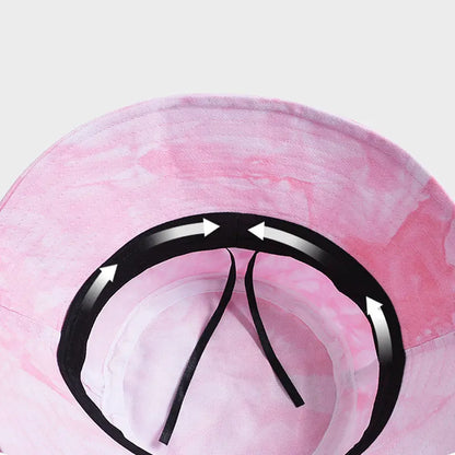 Xinbaoguan Tie Dyed Short Brim Summer Bucket Hat