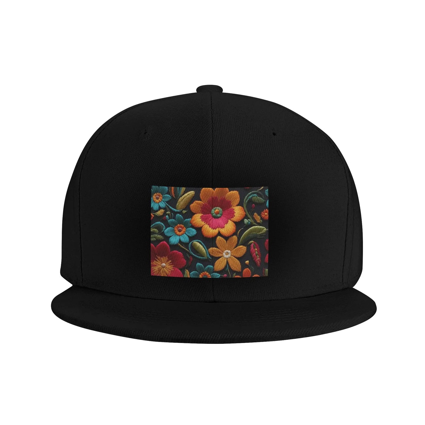Mexican Vintage Floral Rebozo Pattern Snapback Cap