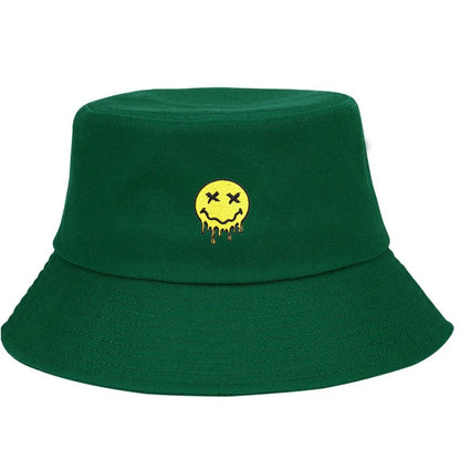 Graffiti Smiley Cotton Bucket Hat