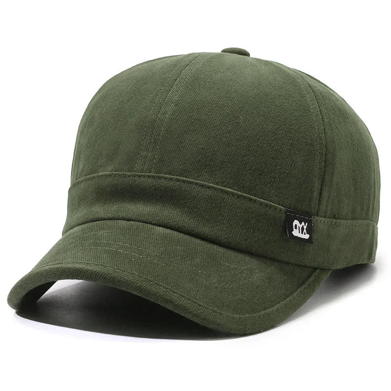Vintage Short Brim Woven Baseball Cap