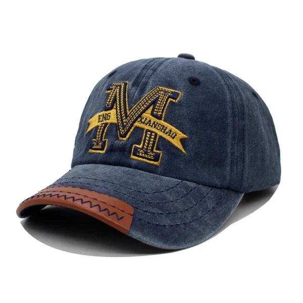 Unisex Vintage Cotton Adjustable Trucker Baseball Cap