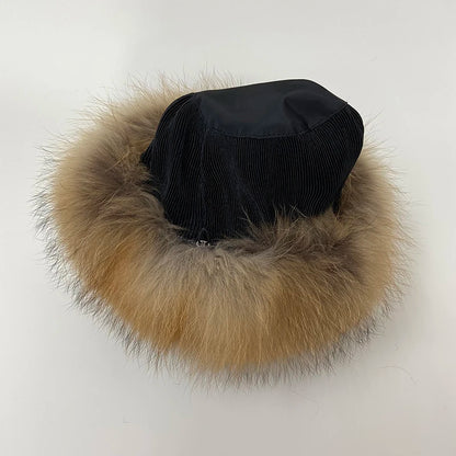 Fluffy Real Fur Winter Bucket Hat