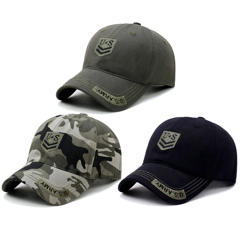 US Letter Embroidered Outdoor Baseball Cap