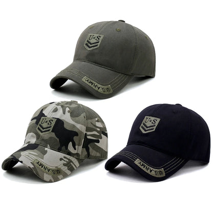 US Letter Embroidered Outdoor Baseball Cap