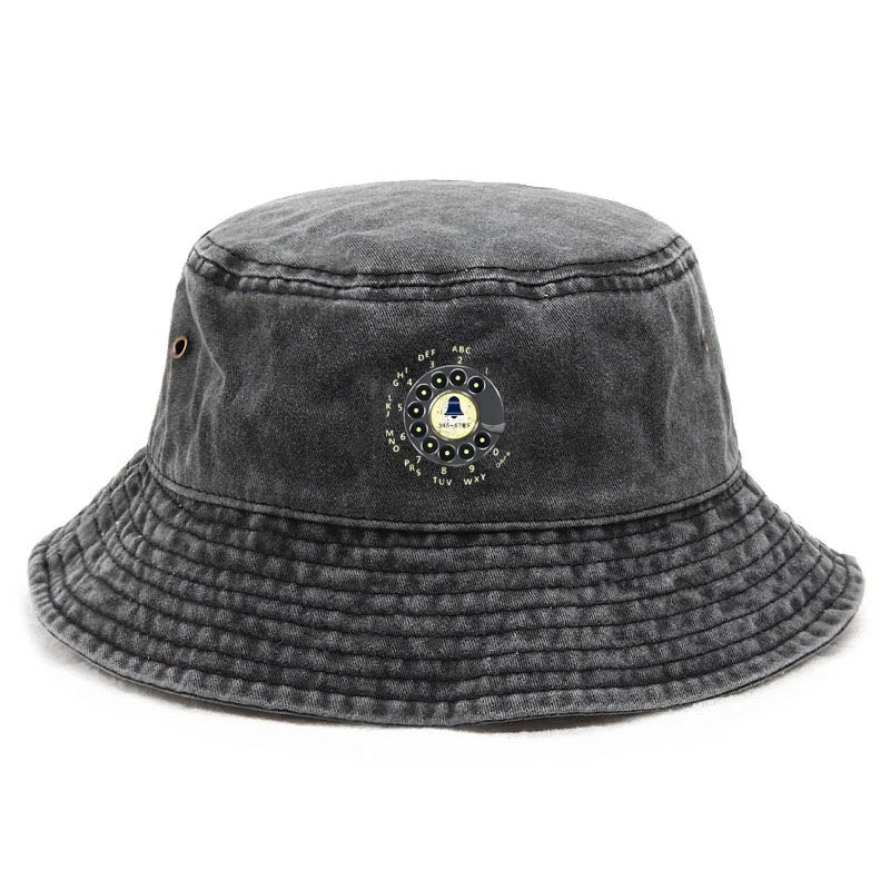 Customize Washed Vintage Cowboy Theme Adventure Outdoor Bucket Hat