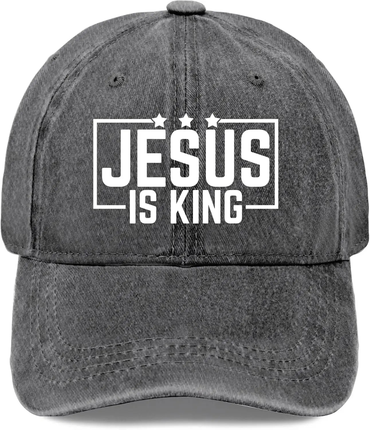 Jesus Is King Vintage Washed Baseball Cap