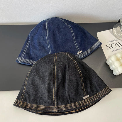Japanese Retro Denim Summer Bucket Hat