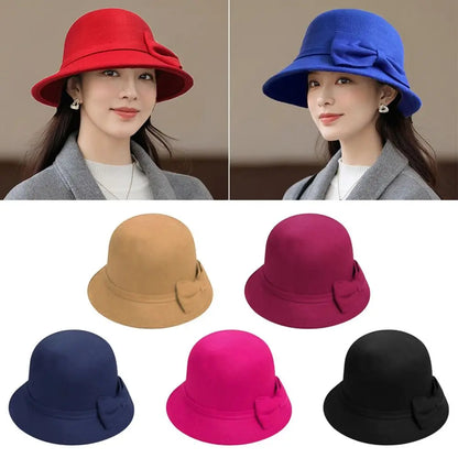 Vintage Wool Felt Cloche Bucket Hat