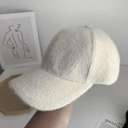 Plush Solid Color Hip Hop Snapback Cap