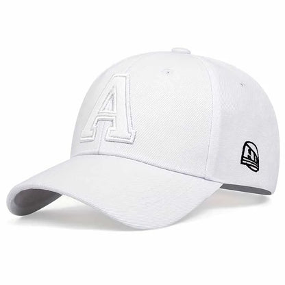 Letter A Embroidered Hip Hop Baseball Cap