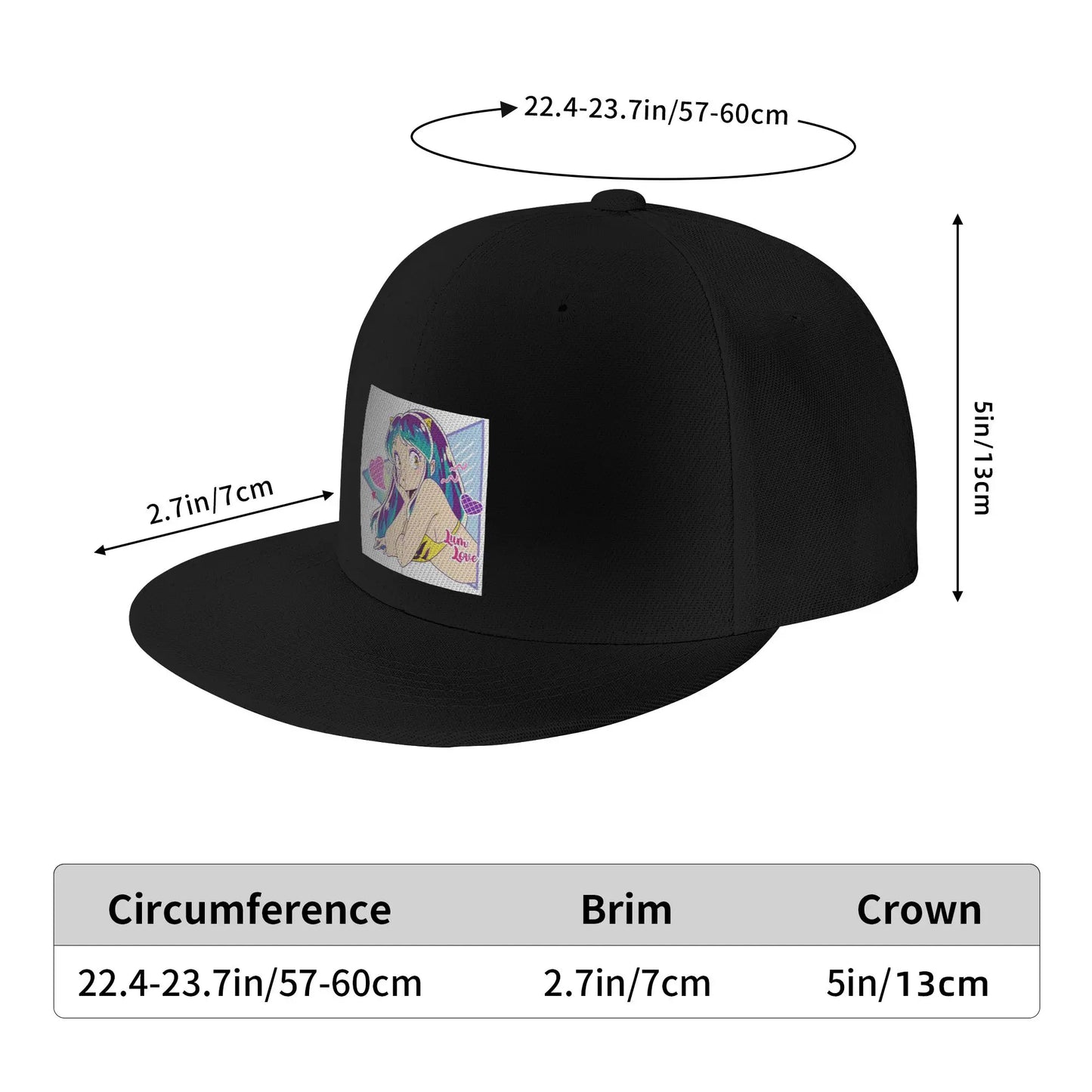 Urusei Yatsura Lamu Anime Casual Snapback Cap