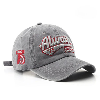 Always 3D Embroidery Vintage Baseball Cap