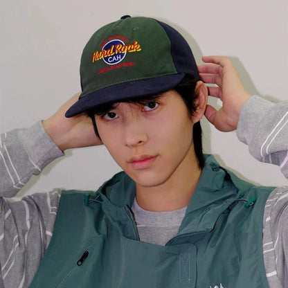 Street Color Block Letter Snapback Cap