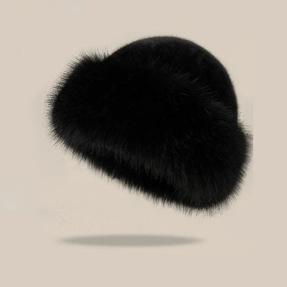 Fluffy Fur Winter Plush Bucket Hat