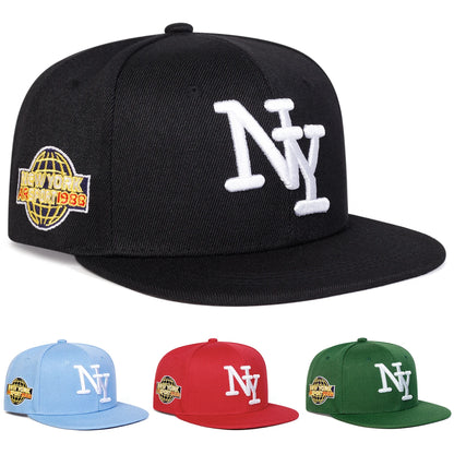 NY Letter Embroidery Unisex Street Snapback Cap